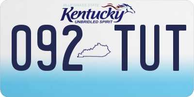 KY license plate 092TUT