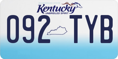 KY license plate 092TYB