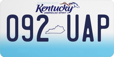 KY license plate 092UAP