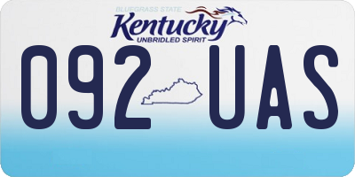 KY license plate 092UAS