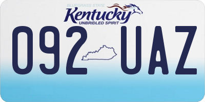 KY license plate 092UAZ