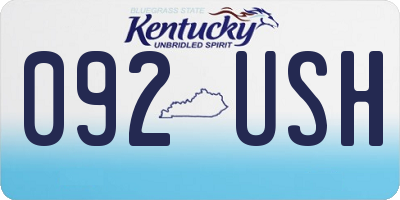 KY license plate 092USH