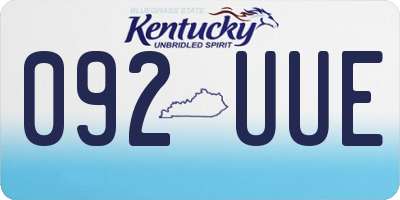 KY license plate 092UUE