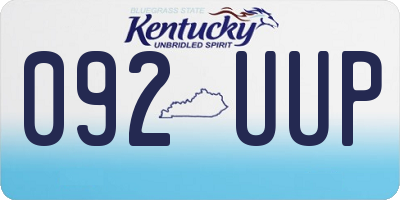 KY license plate 092UUP