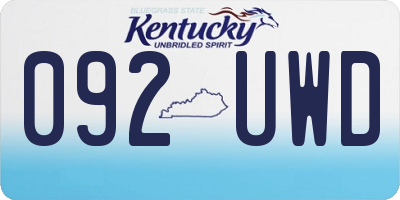 KY license plate 092UWD