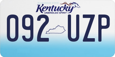 KY license plate 092UZP