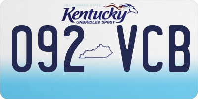 KY license plate 092VCB