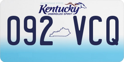 KY license plate 092VCQ