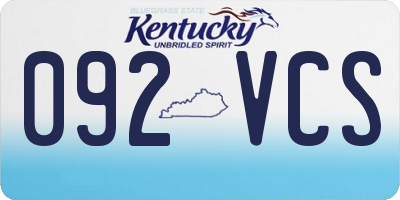 KY license plate 092VCS