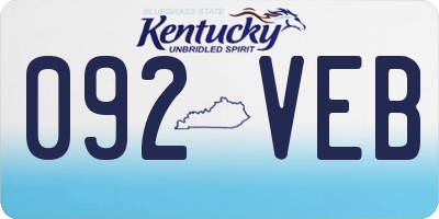 KY license plate 092VEB