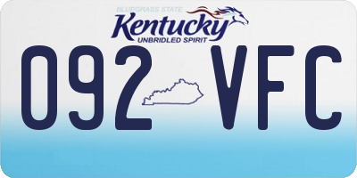 KY license plate 092VFC