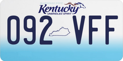 KY license plate 092VFF