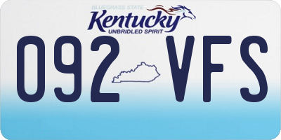 KY license plate 092VFS