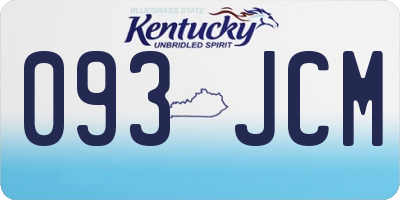 KY license plate 093JCM