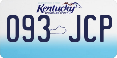 KY license plate 093JCP