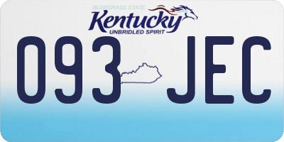 KY license plate 093JEC