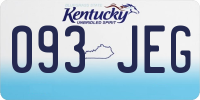 KY license plate 093JEG
