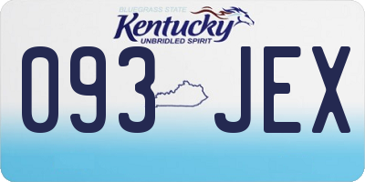 KY license plate 093JEX