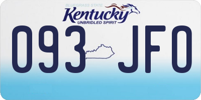 KY license plate 093JFO
