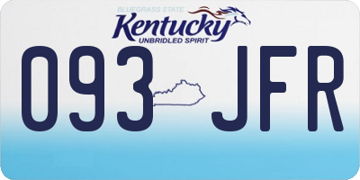 KY license plate 093JFR