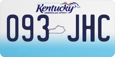 KY license plate 093JHC