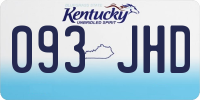 KY license plate 093JHD