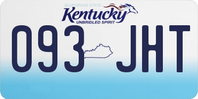 KY license plate 093JHT