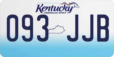 KY license plate 093JJB