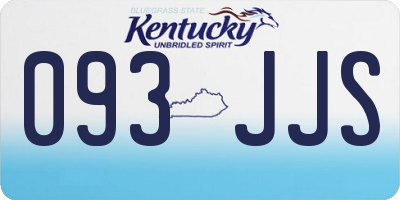 KY license plate 093JJS