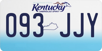KY license plate 093JJY