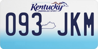 KY license plate 093JKM