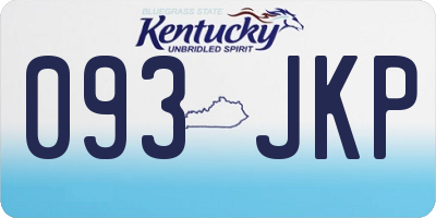 KY license plate 093JKP