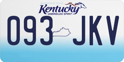KY license plate 093JKV
