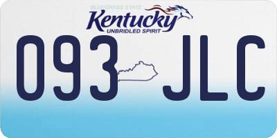 KY license plate 093JLC