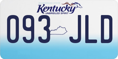 KY license plate 093JLD