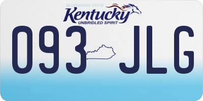 KY license plate 093JLG