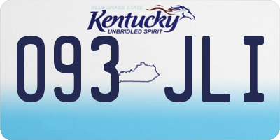 KY license plate 093JLI