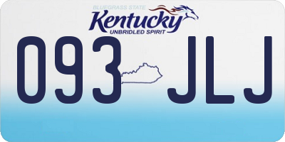 KY license plate 093JLJ