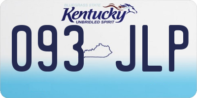 KY license plate 093JLP