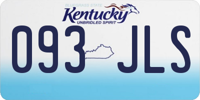 KY license plate 093JLS