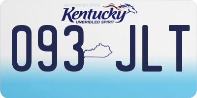 KY license plate 093JLT