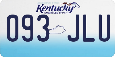 KY license plate 093JLU