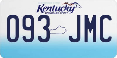 KY license plate 093JMC