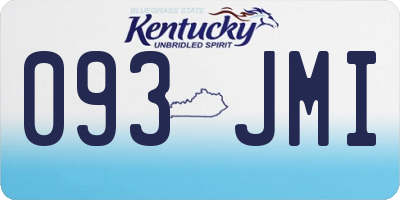 KY license plate 093JMI