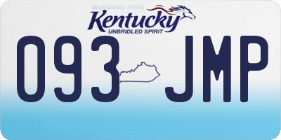 KY license plate 093JMP