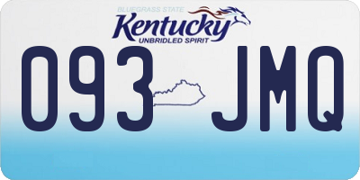 KY license plate 093JMQ