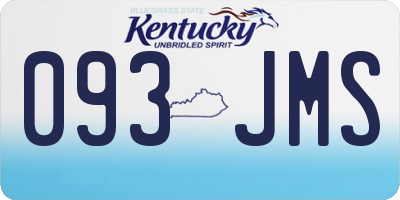 KY license plate 093JMS