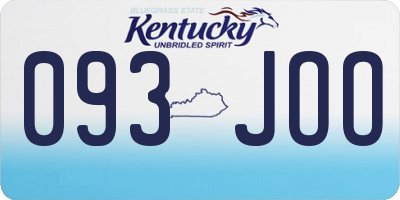 KY license plate 093JOO