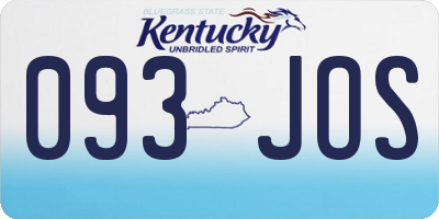 KY license plate 093JOS