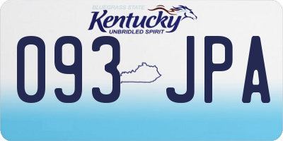 KY license plate 093JPA